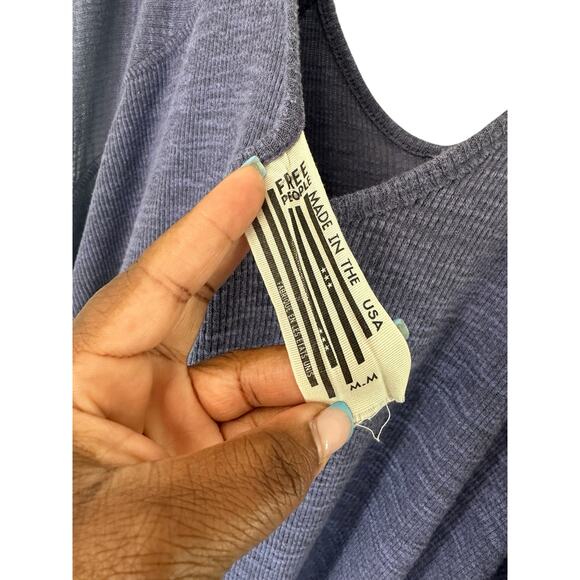 Free People Purple Lagenlook Slouchy Oversized Swing Shirt Size Medium - Picture 2 of 8